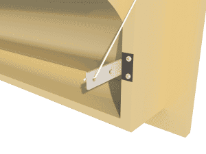 Ventilation pig and poultry house side wall inlet 145-FG side arm - TPI-Polytechniek