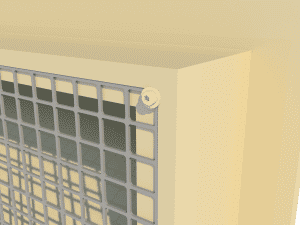 Ventilation pig and poultry house side wall inlet 145-VFG wire mesh - TPI-Polytechniek