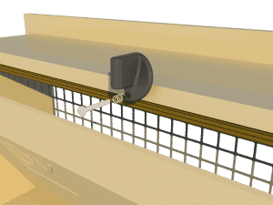Ventilation pig and poultry house side wall inlet 145-VFR closing catch - TPI-Polytechniek