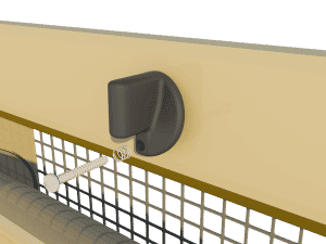 Ventilation pig and poultry house side wall inlet 145-VFG closing catch - TPI-Polytechniek