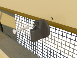 Ventilation - poultry house tunnel inlet 6000-VFG-2 closing catch - TPI-Polytechniek