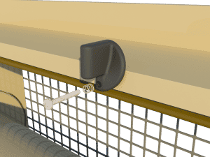 Ventilation pig and poultry house side wall inlet 145-FG closing catch - TPI-Polytechniek