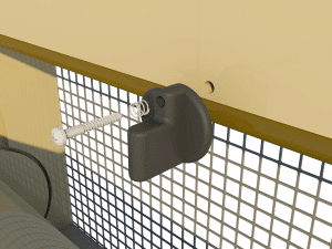 Ventilation - poultry house tunnel inlet 6000-VFR-2-C closing catch - TPI-Polytechniek