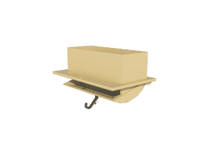 Ventilation for pig house ceiling inlet 120-P front view - TPI-Polytechniek