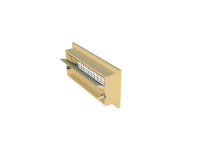 Ventilation pig and poultry house side wall inlet 145-FG side view - TPI-Polytechniek