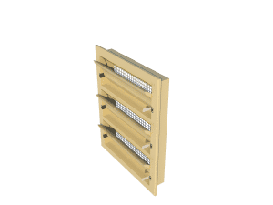 Ventilation pig and poultry house triple side wall inlet 145-VFGT side view - TPI-Polytechniek