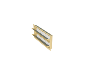 Ventilation - poultry house tunnel inlet 6000-VFR-2-C side view - TPI-Polytechniek