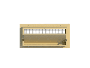 Ventilation pig and poultry house side wall inlet 145-FR front view - TPI-Polytechniek