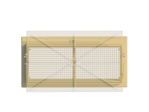 Ventilation pig and poultry house side wall inlet Omnistep front view - TPI-Polytechniek